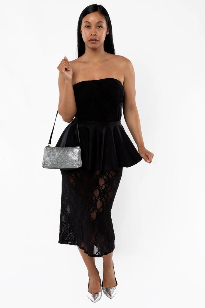 Los Angeles Apparel FNS800 - Floral Lace Midi Tube Dress 6