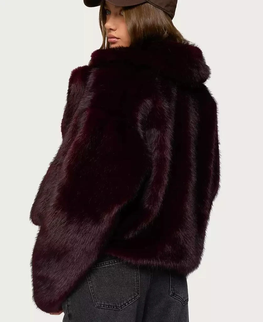 Edikted Womens Kamilah Oversized Faux Fur Coat 2