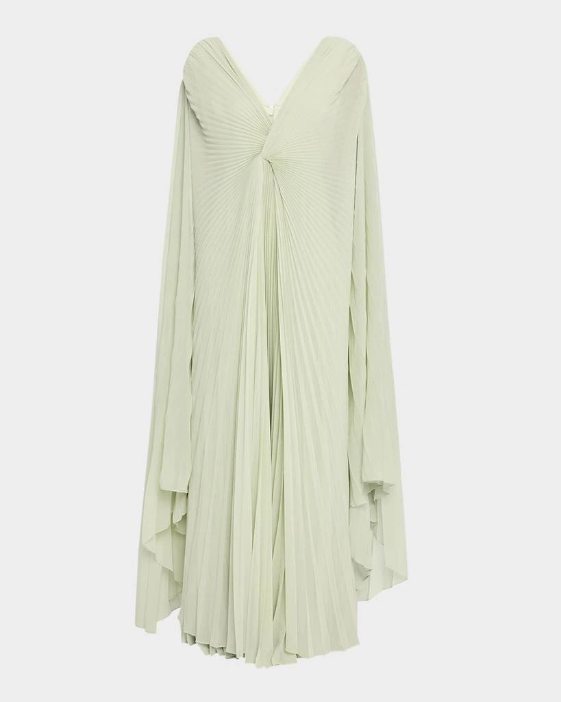 Alexis Serdena Pleated Cape Dress 1