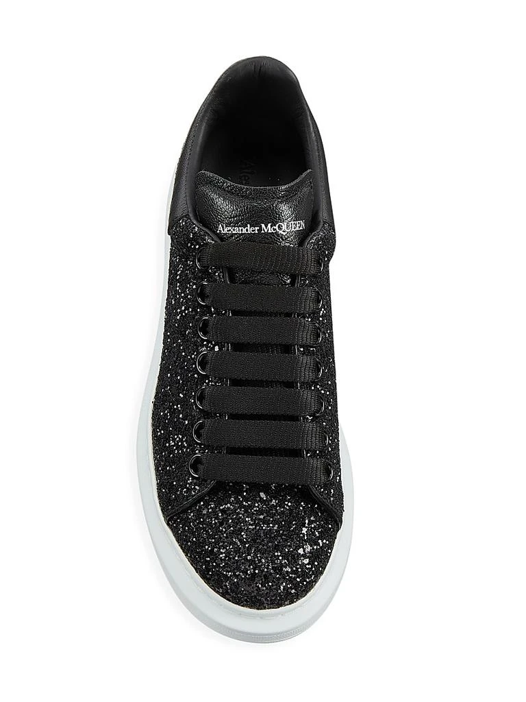 Alexander McQueen Women
s Glitter Leather Platform Sneakers 5