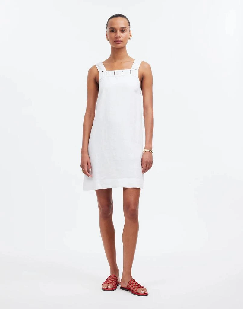 Madewell Embroidered Tank Mini Dress in Linen 2