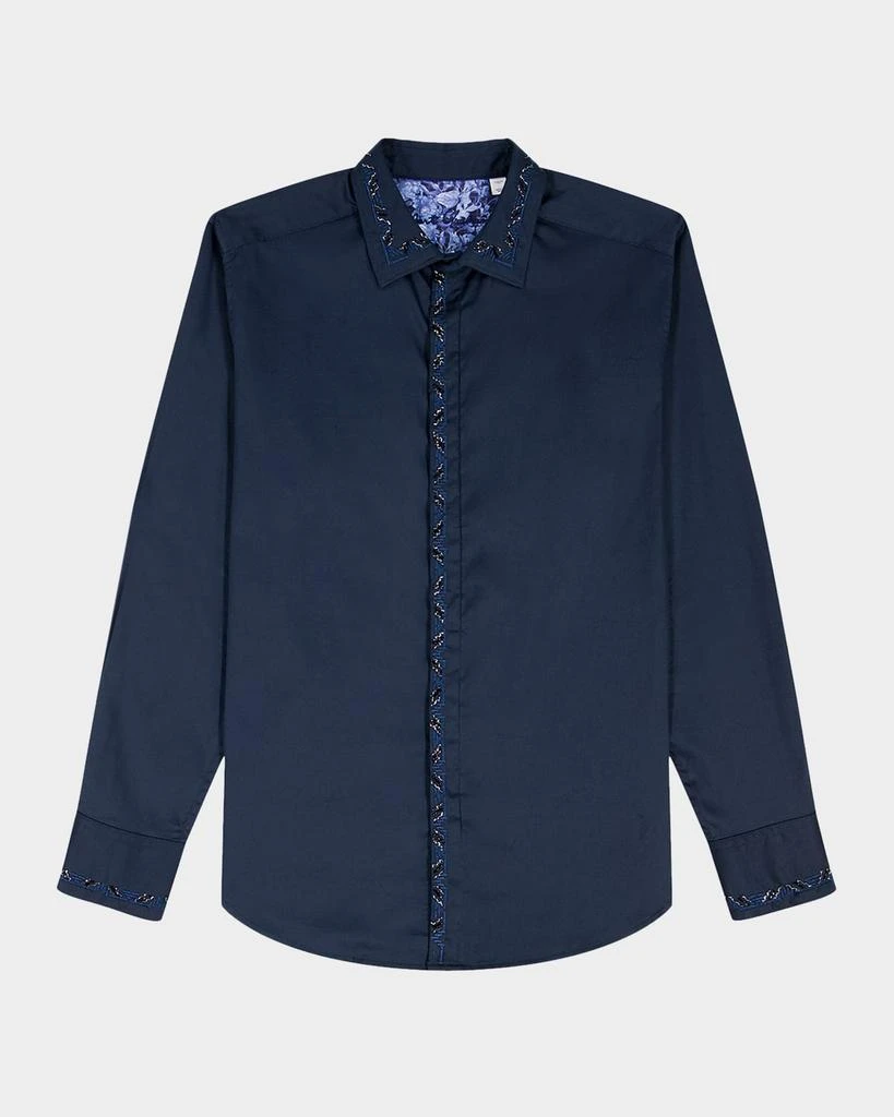 Robert Graham Men's Wescott Beaded-Trim Button-Down Shirt