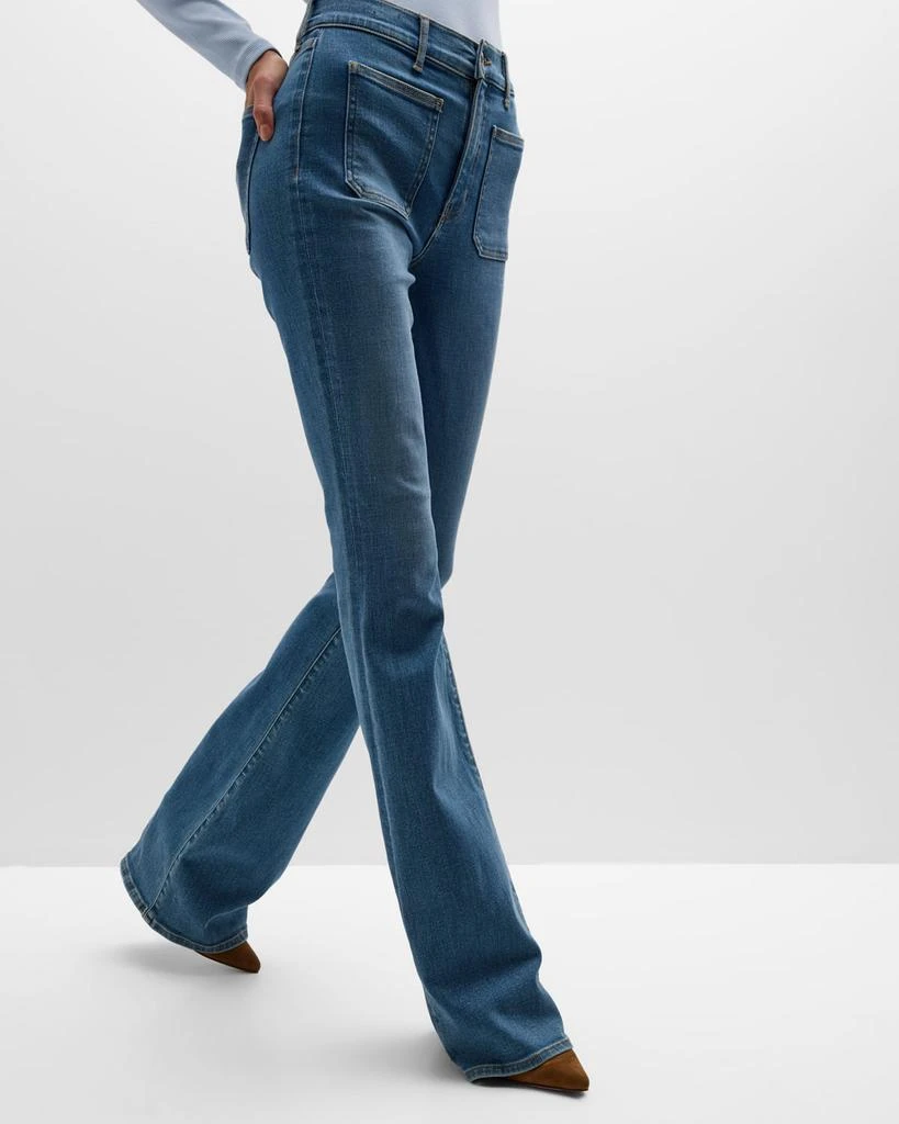 VERONICA BEARD Beverly Skinny Flare Patch Pocket Jeans 6