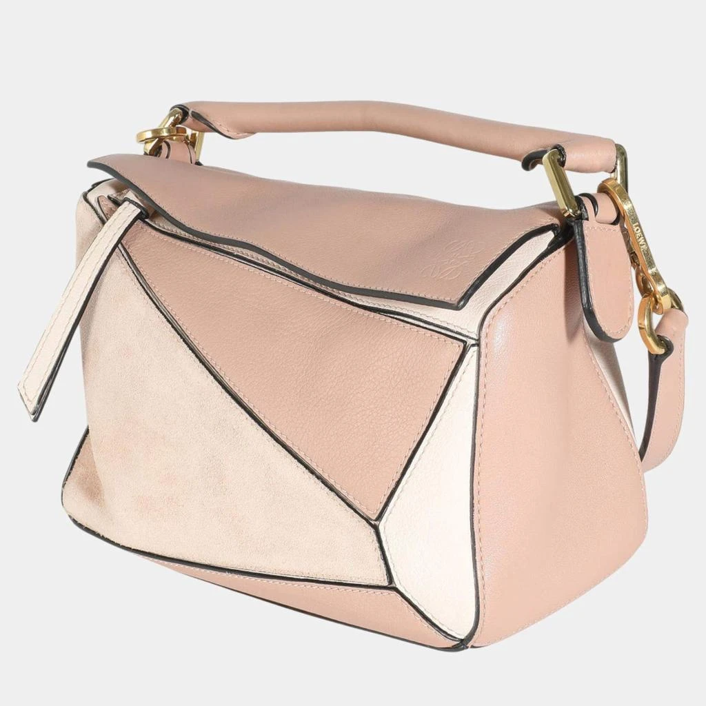 Loewe Loewe Pink Suede Calfskin Small Puzzle Bag 2
