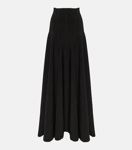 Norma Kamali Grace high-rise jersey maxi skirt 1