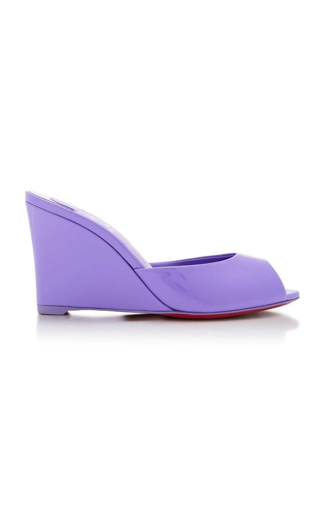 Christian Louboutin Christian Louboutin - Me Dolly 85mm Patent Leather Wedge Pumps - Purple - IT 36.5 - Moda Operandi 1