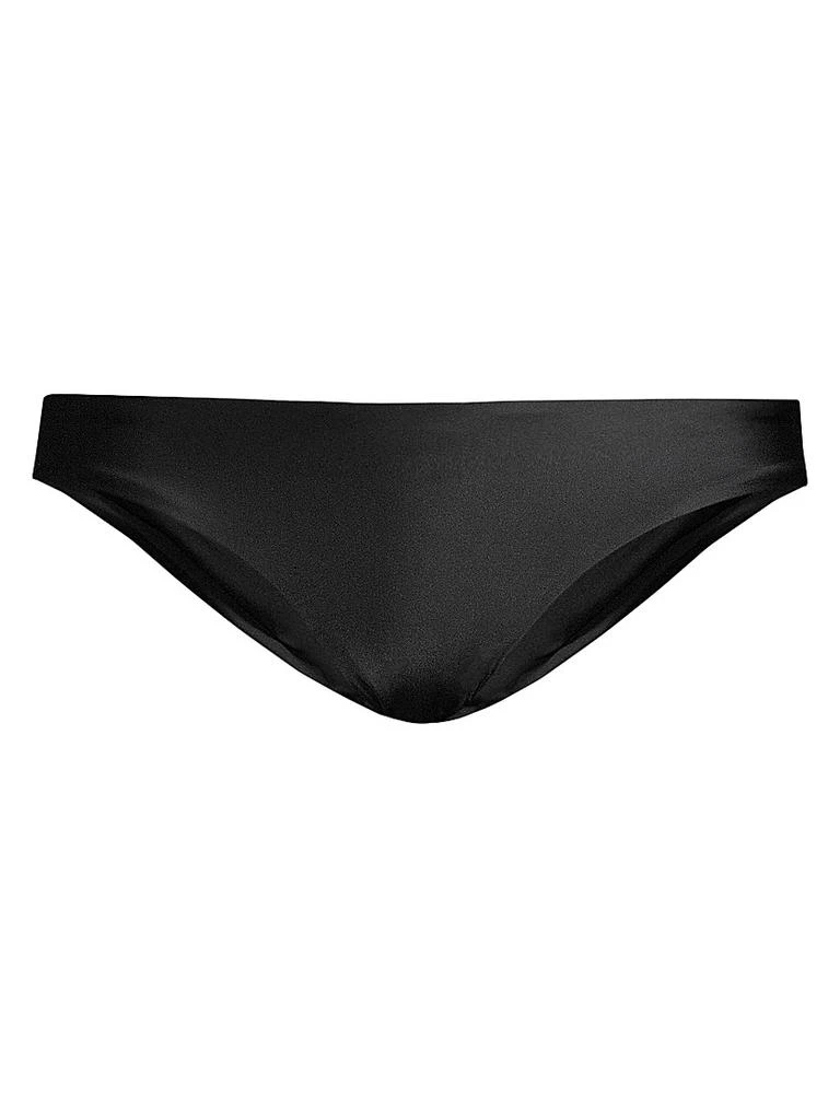 PilyQ Low-Rise Solid Bikini Bottom 1