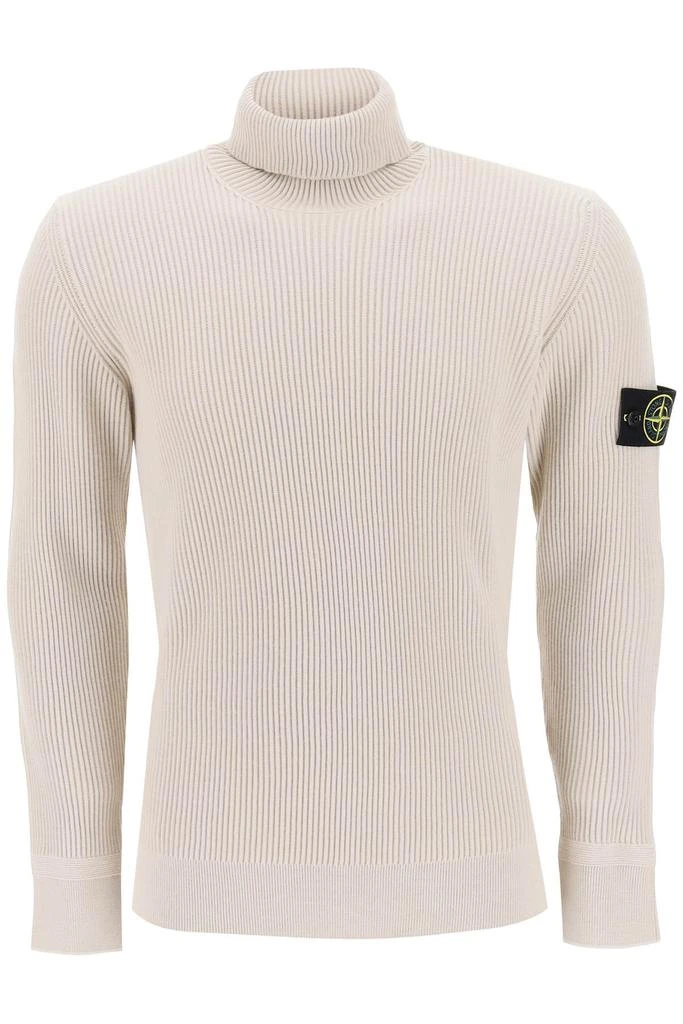 STONE ISLAND ribbed wool turtleneck sweater 1