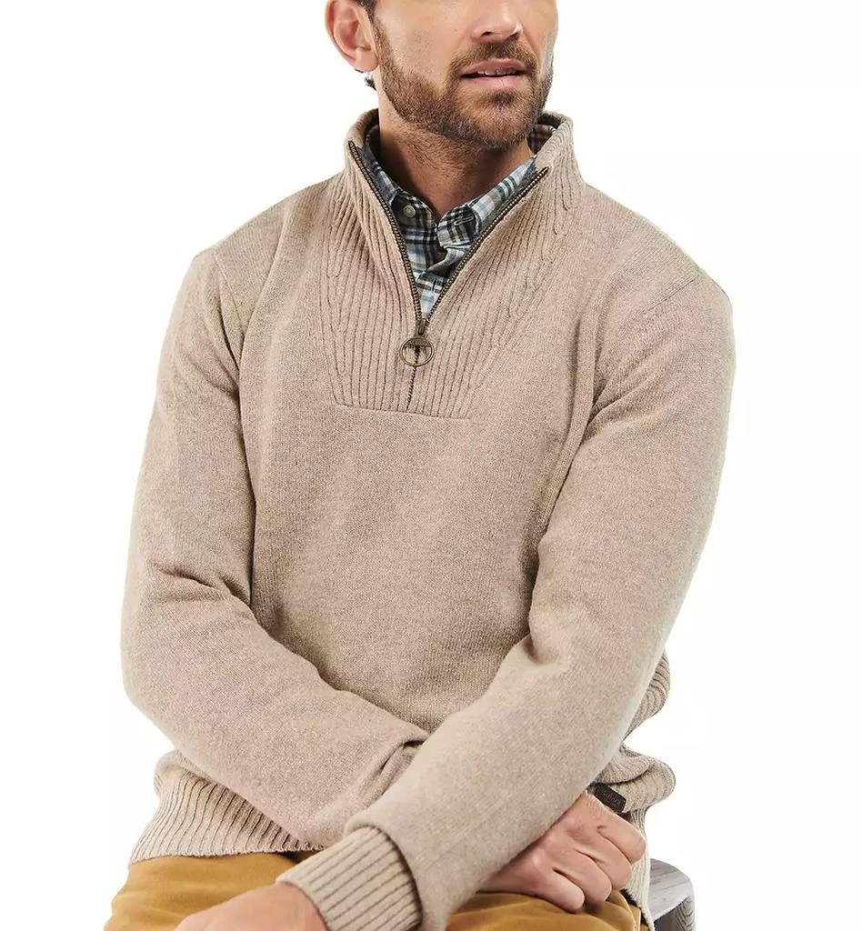 Barbour Men's Nelson Essential Wool Quarter Zip Sweater 1