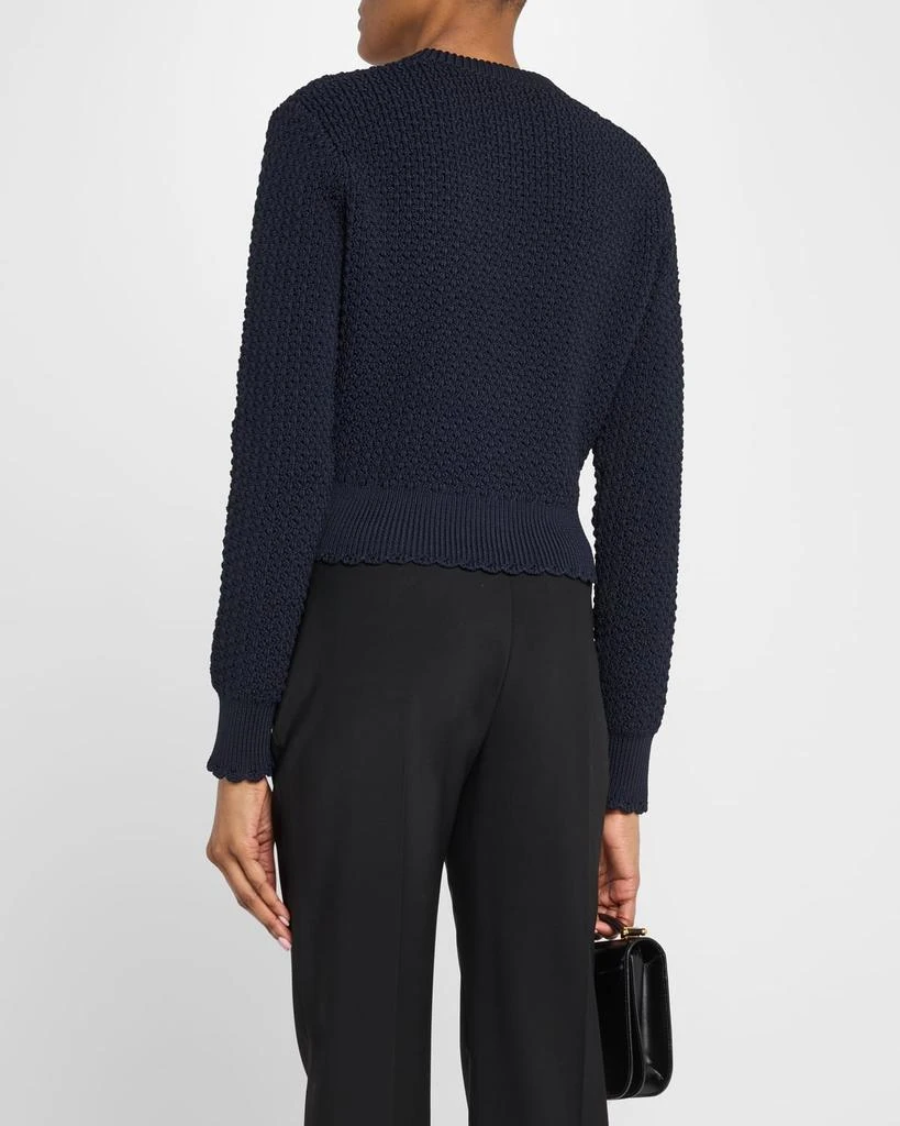 St. John Re-Edition Slub Texture Knit Cardigan 3