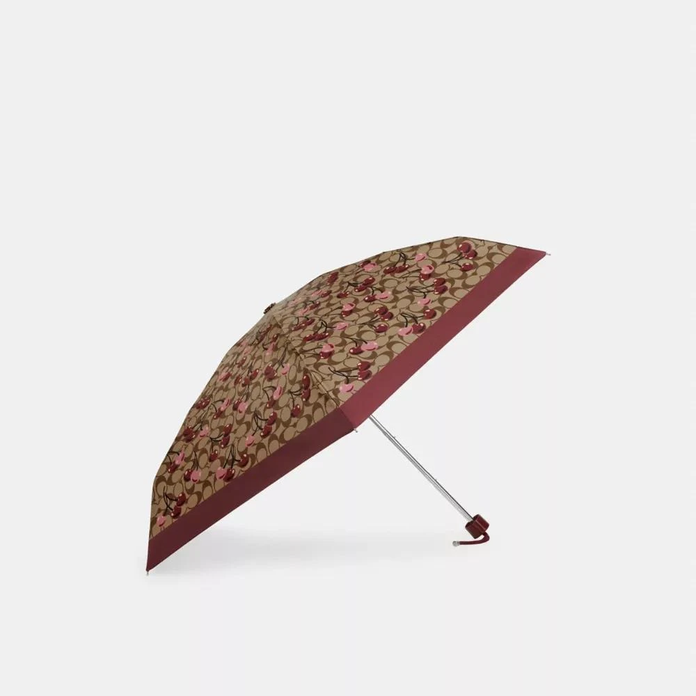 Coach Uv Protection Mini Umbrella In Signature Cherry Print 1
