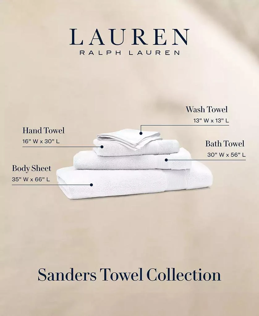 Ralph Lauren Sanders Solid Antimicrobial Cotton Bath Towel, 30" x 56" 2