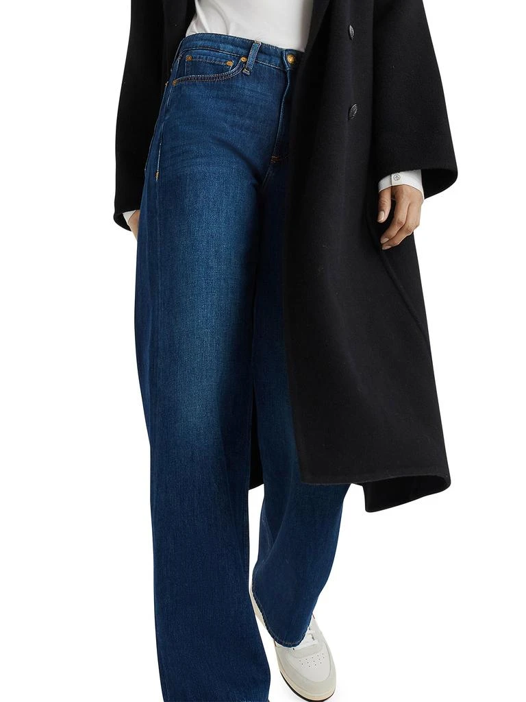 Rag 
Bone Logan Mid-Rise Wide-Leg Jeans 5