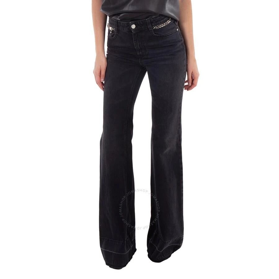 Stella McCartney Black Falabella Cotton Denim Flared Leg Jeans 3
