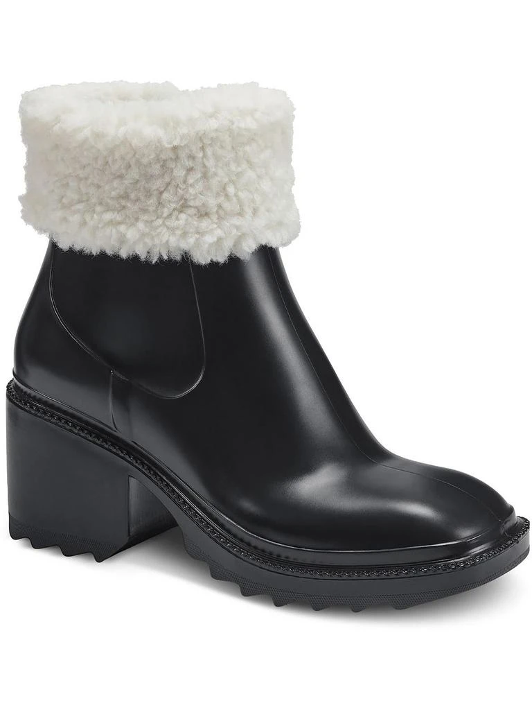 INC International Eadin Womens Faux Fur Lined Faux Fur Trim Rain Boots 1