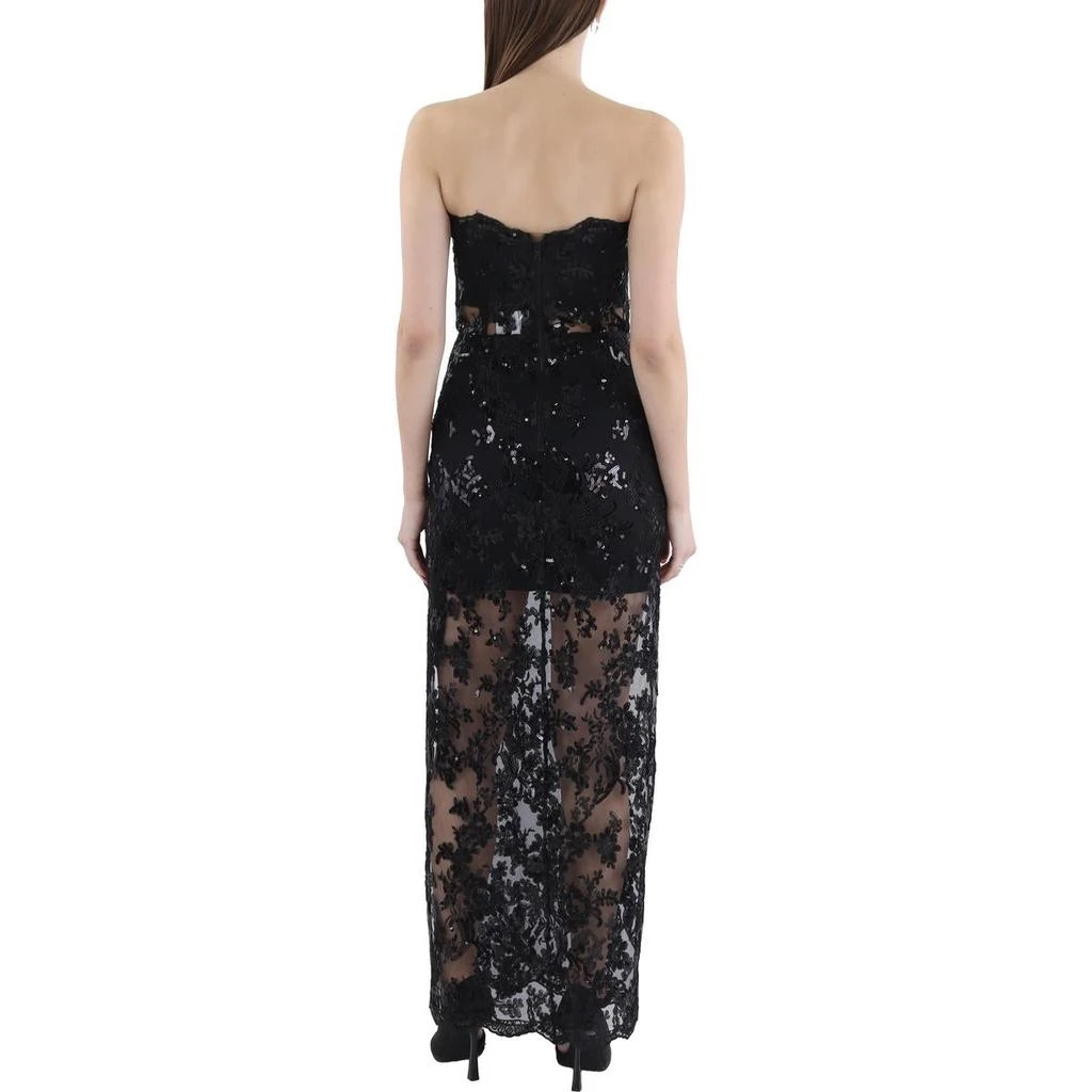 Alice + Olivia Georgie Womens Embellished Strapless Evening Dress 2