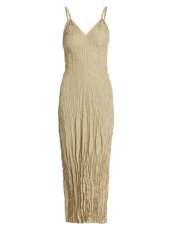 Totême Twisted Crinkled Silk Maxi Dress 6