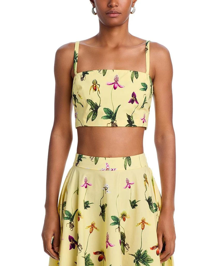 Oscar de la Renta Orchids Cropped Top 6