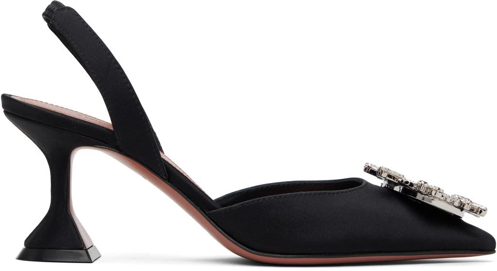 Amina Muaddi Black Begum Sling 70 Heels