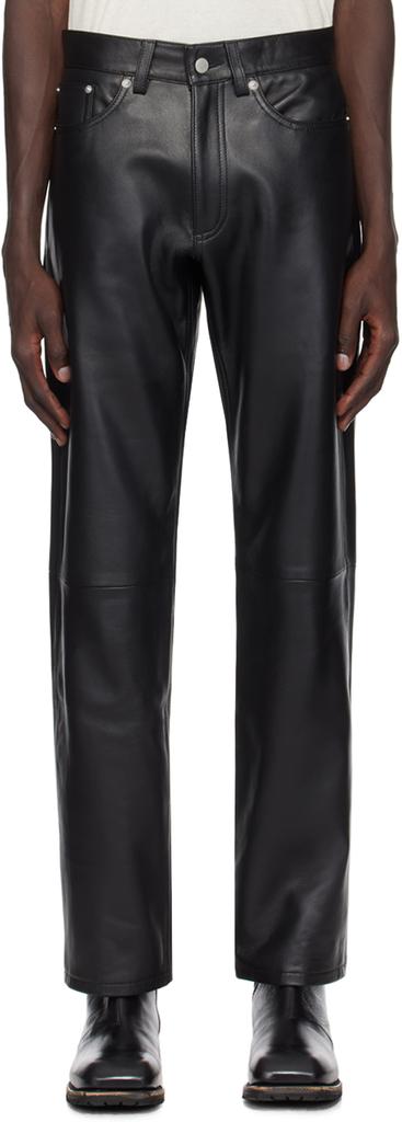 CMMN SWDN Black Joe Leather Pants