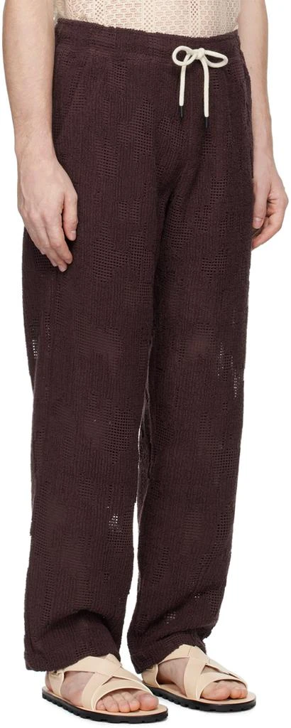 OAS Burgundy Ayora Crochet Sweatpants 2
