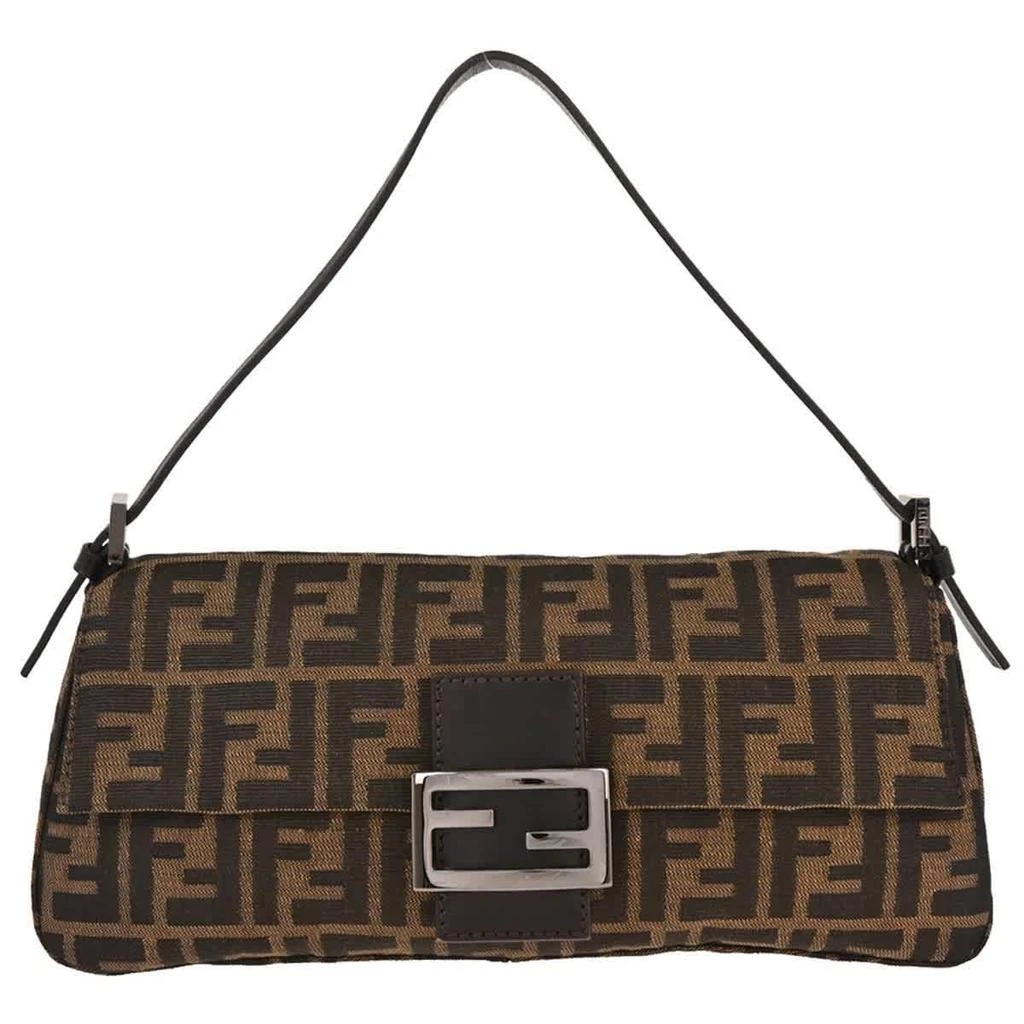 Fendi Baguette Bag Zucca Canvas Canvas Handbag (Pre-Owned)