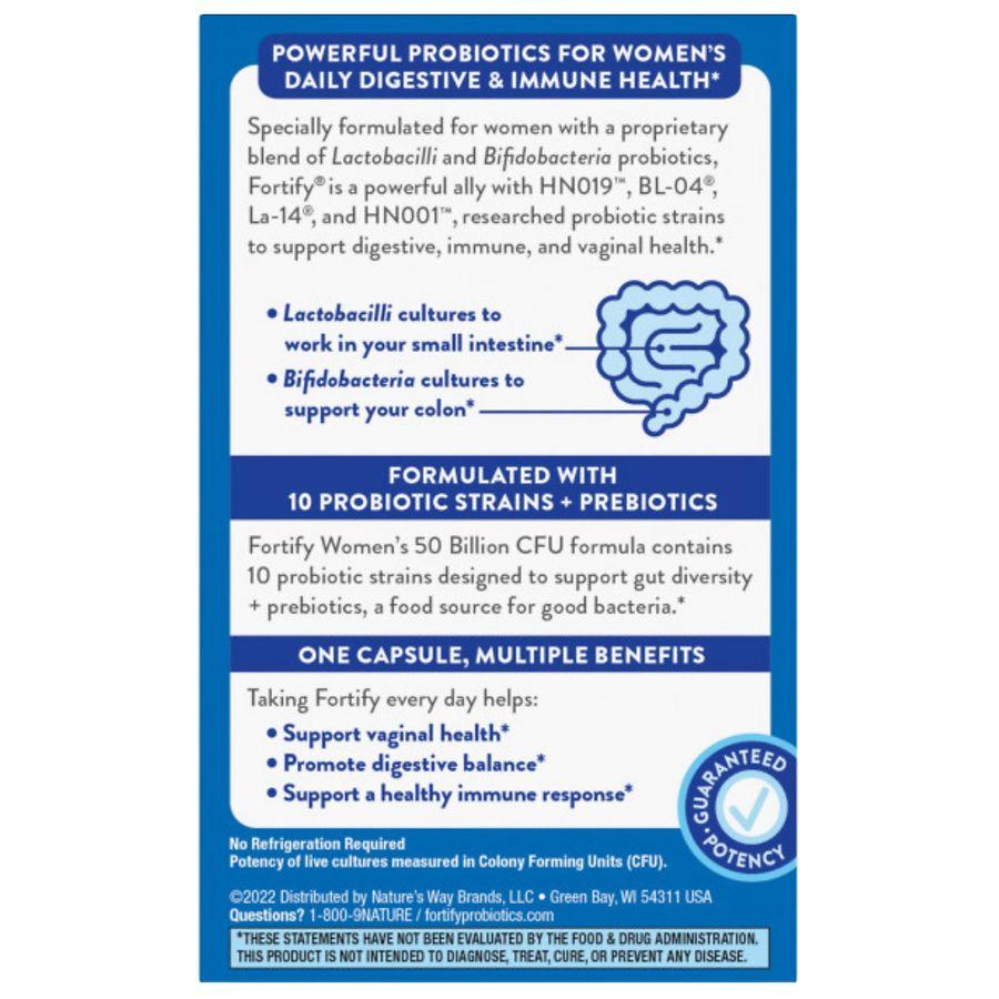 Nature's Way Fortify Women's 50 Billion Probiotic Vegetable Capsules