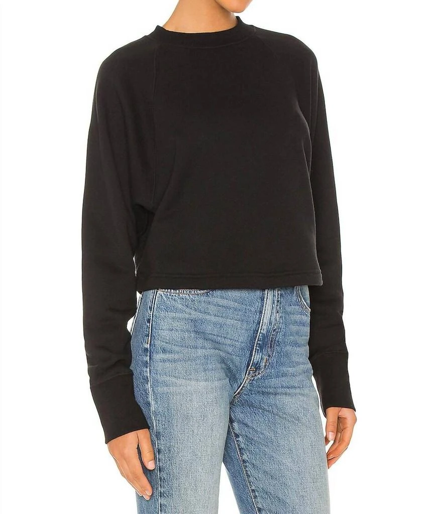 MARISSA WEBB So Uptight Raglan Sweatshirt In Black 2