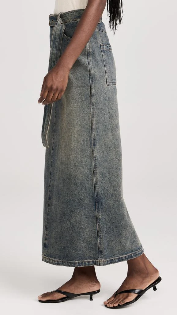 Pixie Market Belted Dirty-Wash Maxi Skirt 3