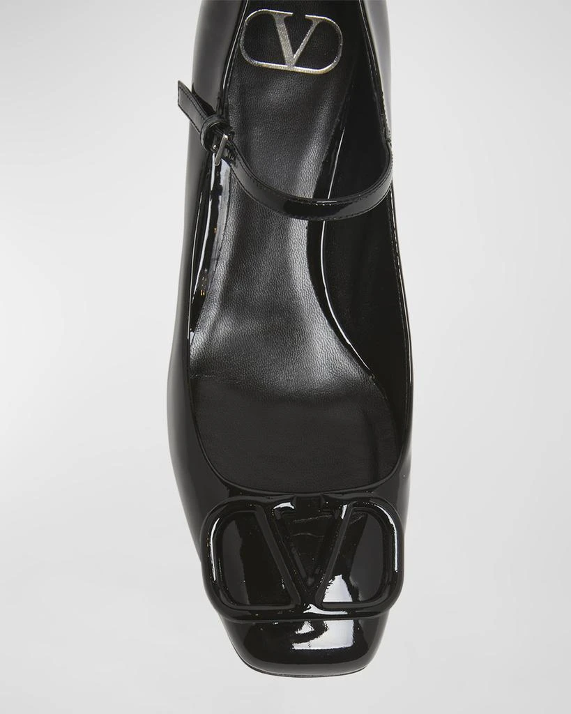 Valentino VLogo Leather Mary Jane Pumps 6