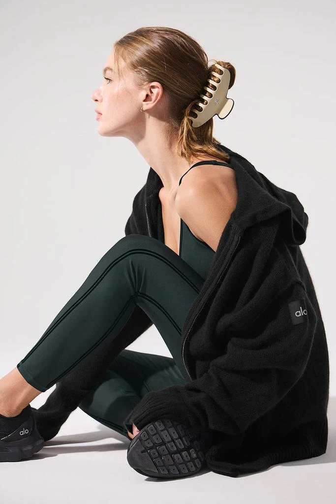 Alo New Class Cashmere Full Zip Hoodie - Black 4