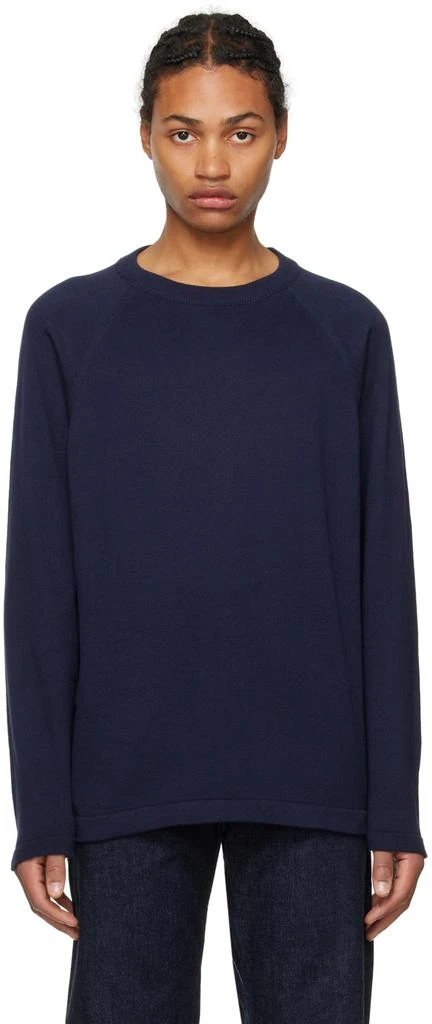 Nanamica Navy Crewneck Sweater 1