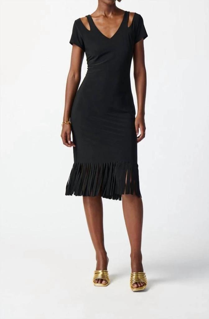 JOSEPH RIBKOFF Cut Out Neckline Dress 1