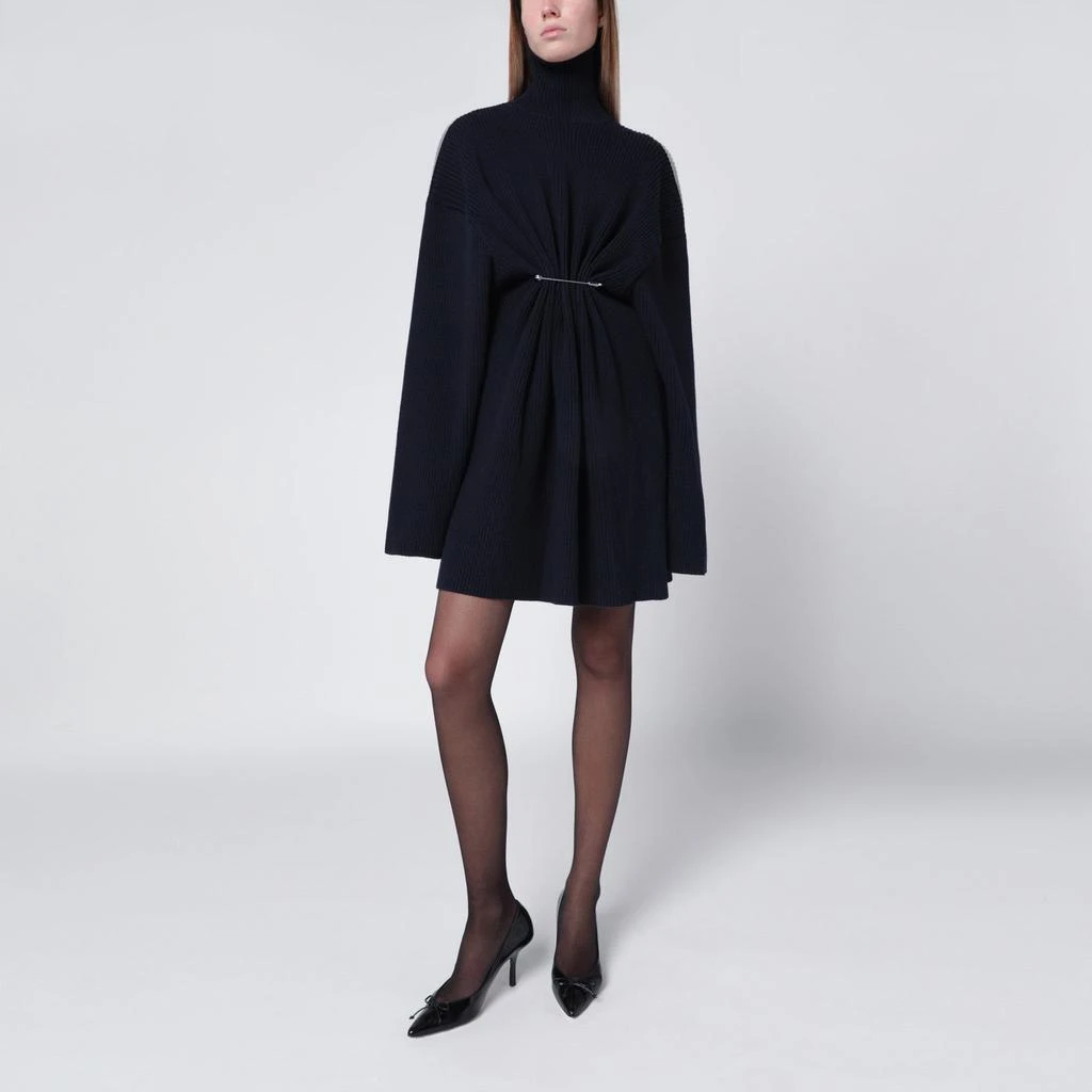 balenciaga black mini dress Stretch-velvet Mini Dress