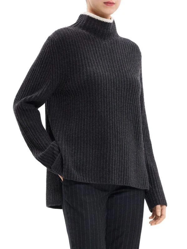 Theory Karenia Ribbed Wool & Cashmere Sweater 3
