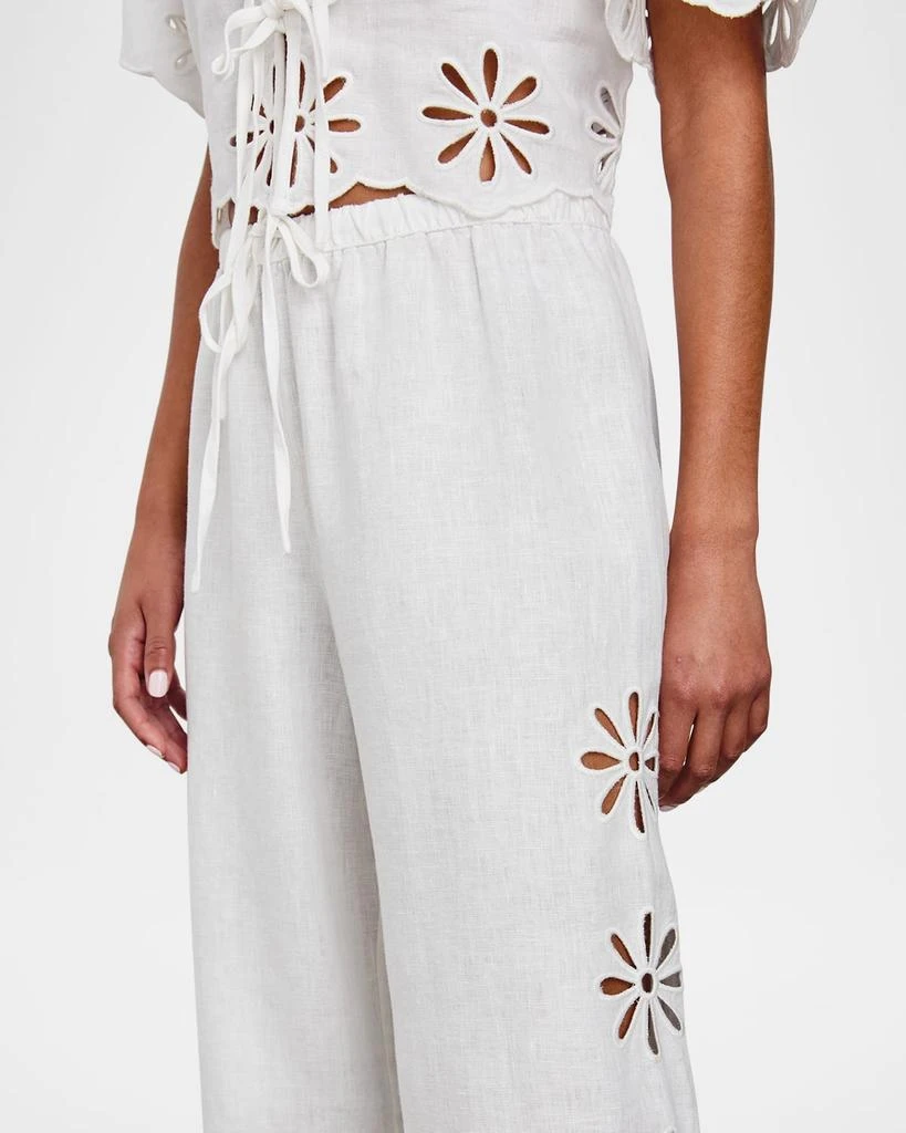 Rails Emmie Floral Cutout Linen Pants 7