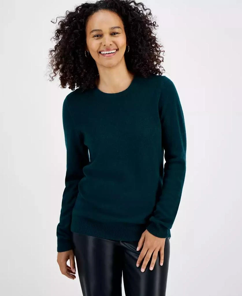 Charter Club 100% Cashmere Women's Long-Sleeve Crewneck Sweater, Created for Macy's 1