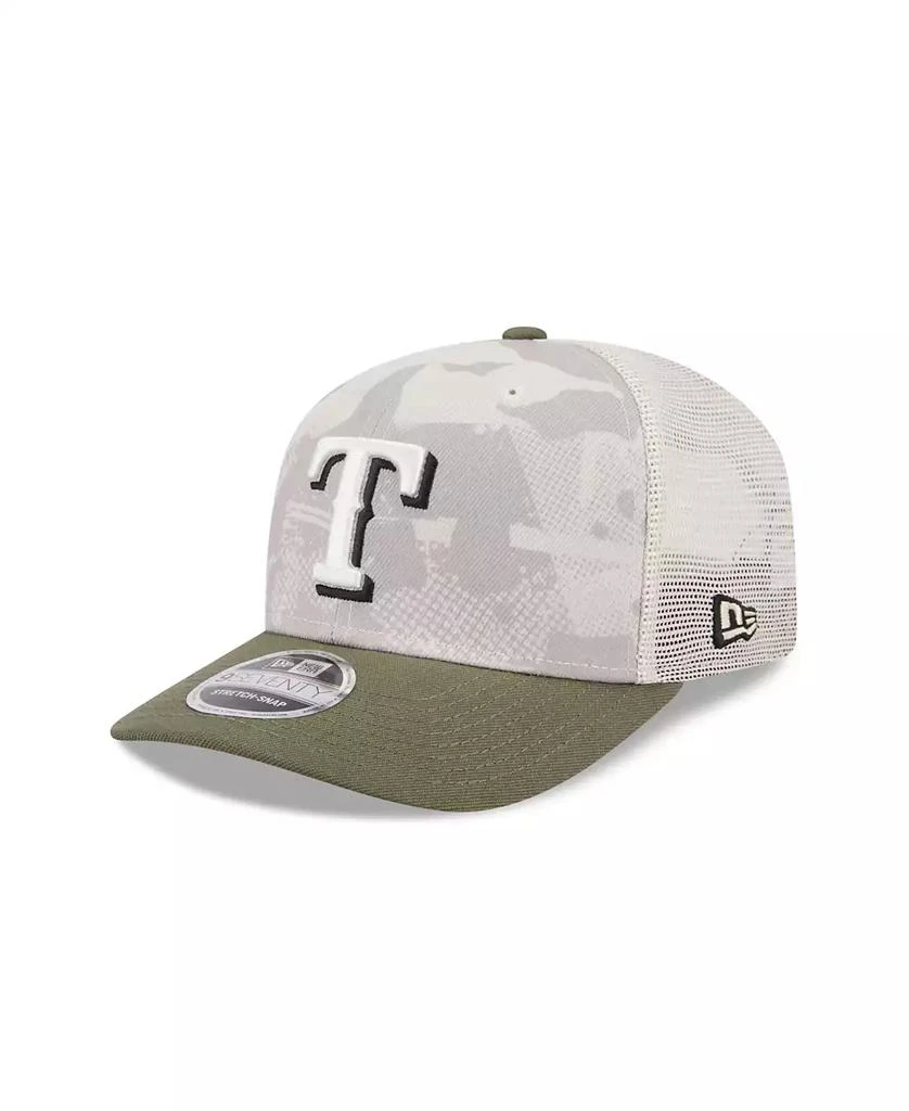 New Era Men's Light Beige/Olive Texas Rangers 2025 Armed Forces Day 9SEVENTY Adjustable Hat 1