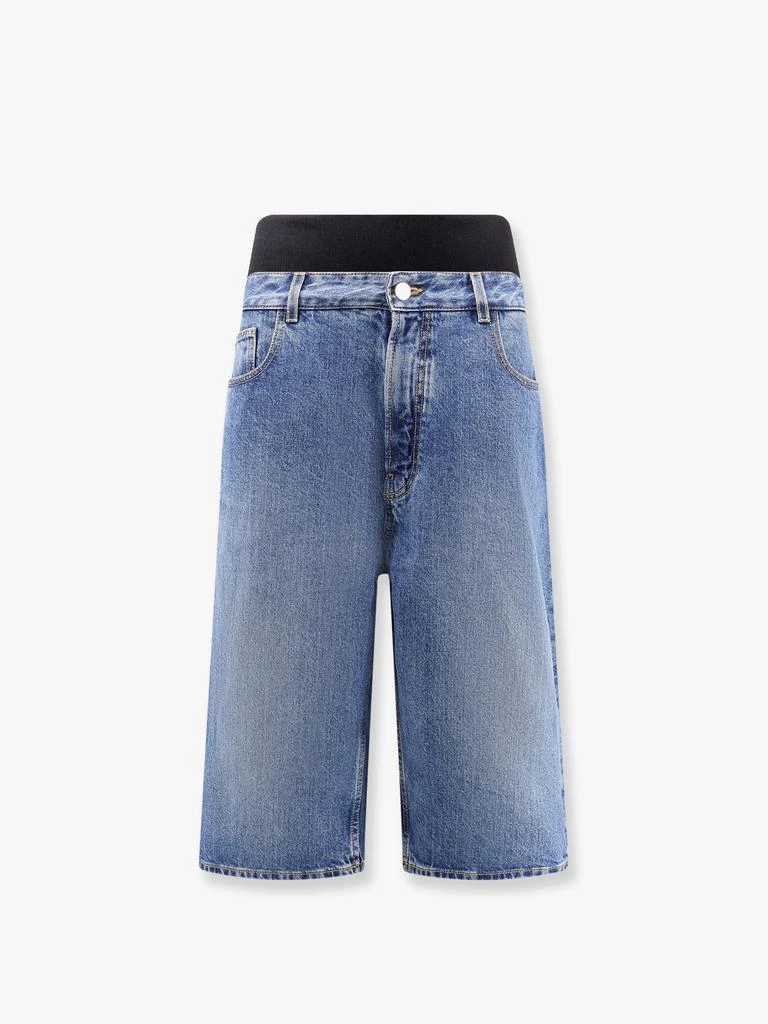 Alaia Denim bermuda shorts with ribbed band 1