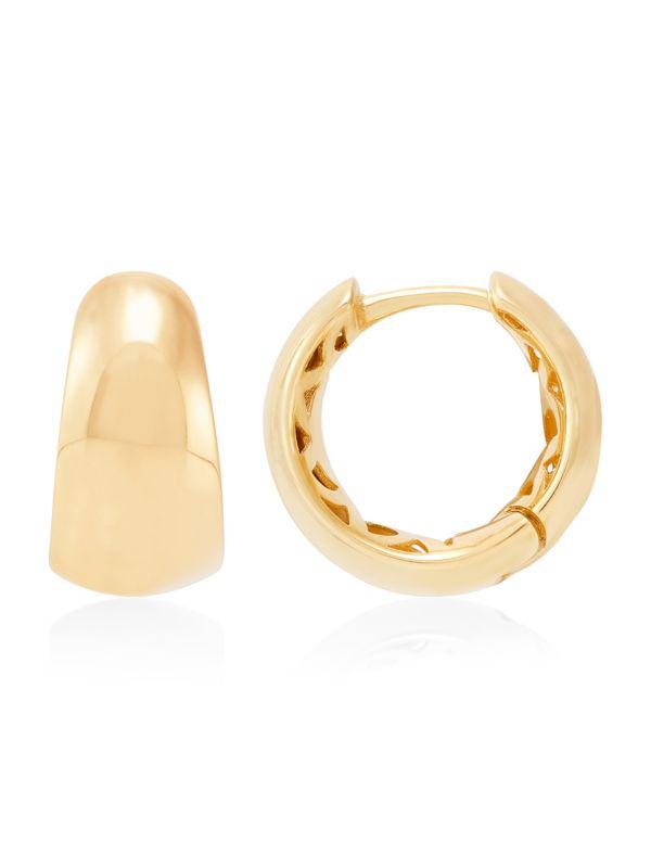 Saks Fifth Avenue 14K Yellow Gold Huggie Earrings