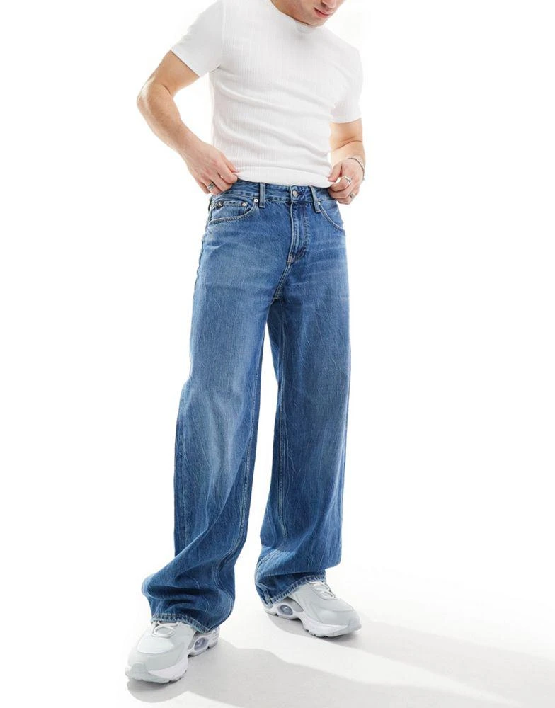 Calvin Klein Calvin Klein Jeans loose straight jeans in dark wash 3