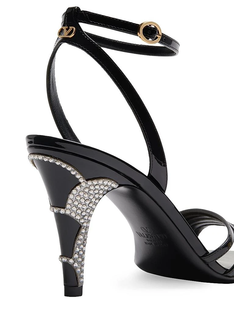 Valentino Ladycrush 85MM Patent Leather Sandals with Crystals 5
