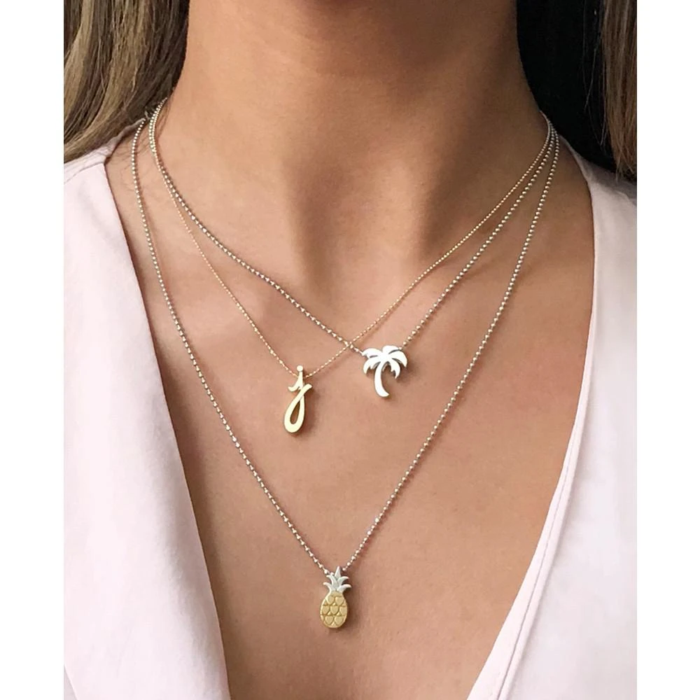 Alex Woo Palm Tree 16" Pendant Necklace in Sterling Silver 2