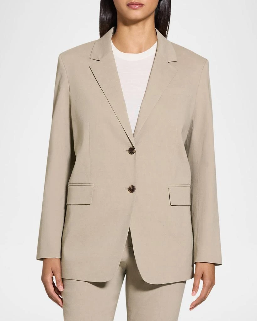 Theory Oversized Crunch Linen Blazer 4