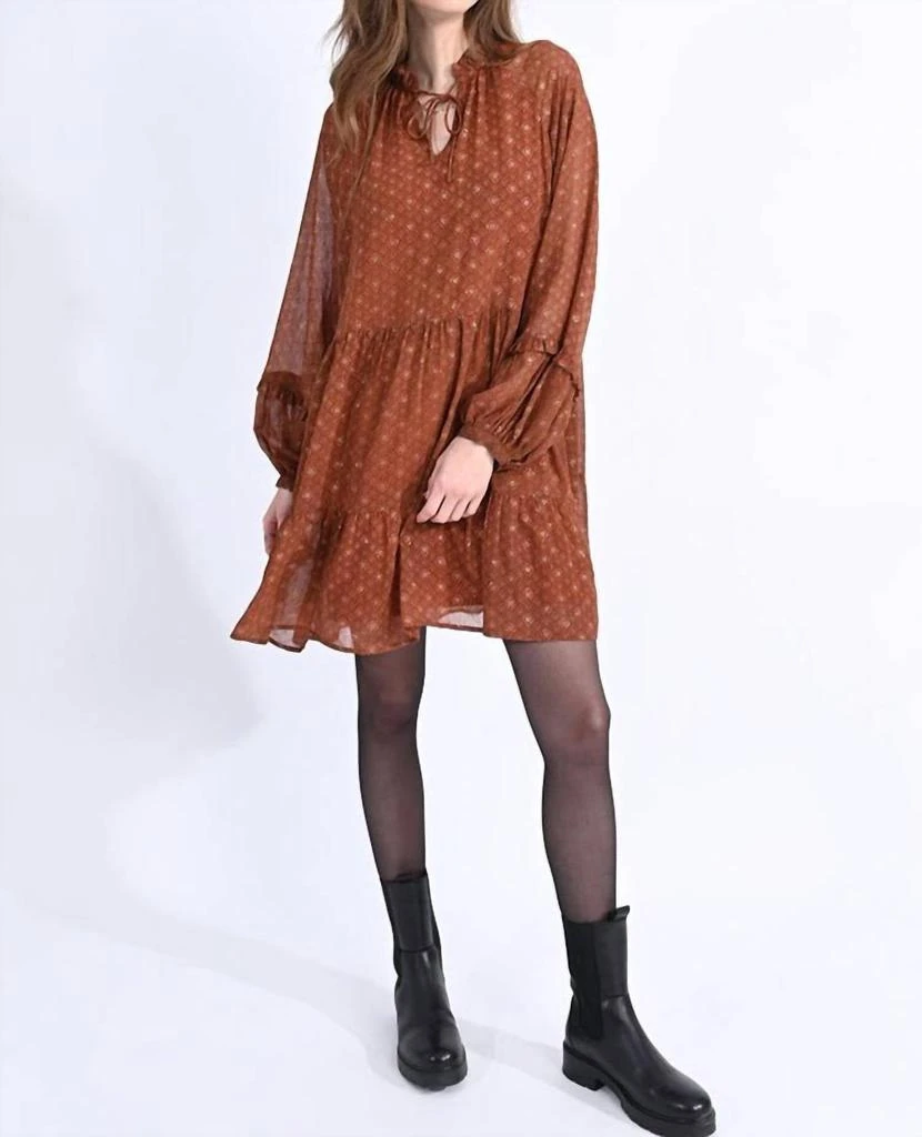Molly Bracken Molly Bracken - Mini Dress in Printed Veil 2