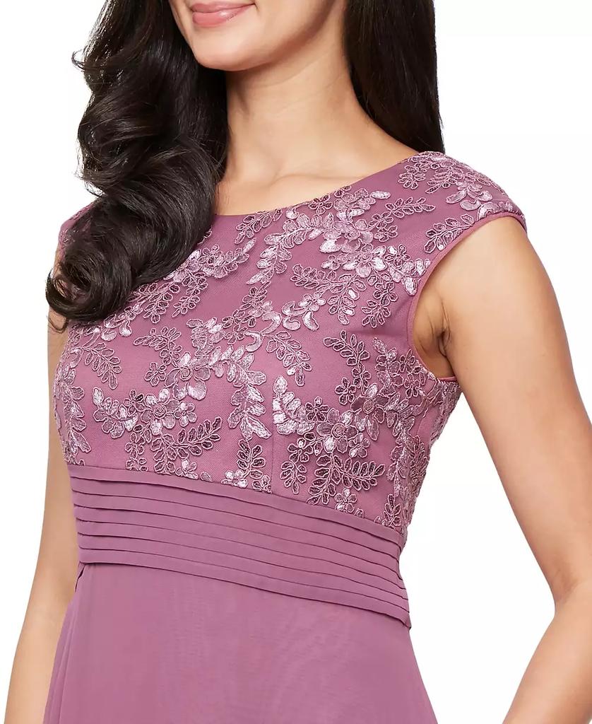Alex Evenings Petite Stretch Tulle A-Line Dress