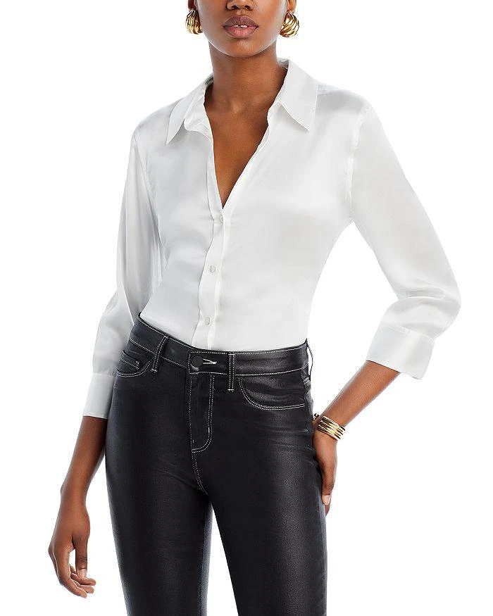 L'Agence Dani Silk Charmeuse Blouse 1