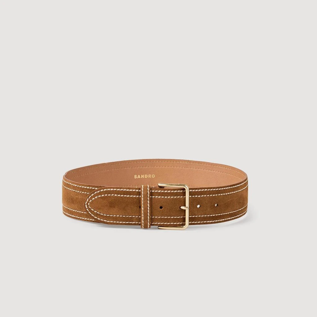 Sandro Wide leather belt 1