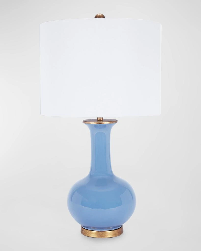 Old World Design Emerson Parisian Blue Ceramic Table Lamp 2