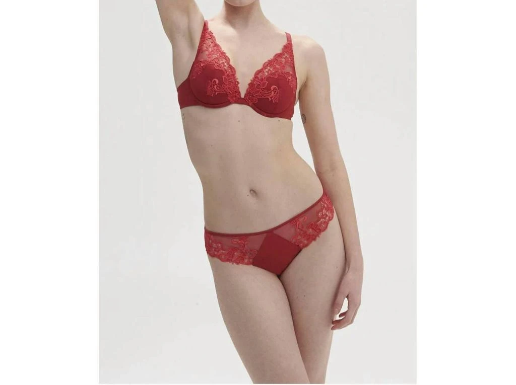 Aubade Saga Triangle Contour Push Up Bra In Lipstick Red 1